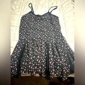 Pink floral dress with lace